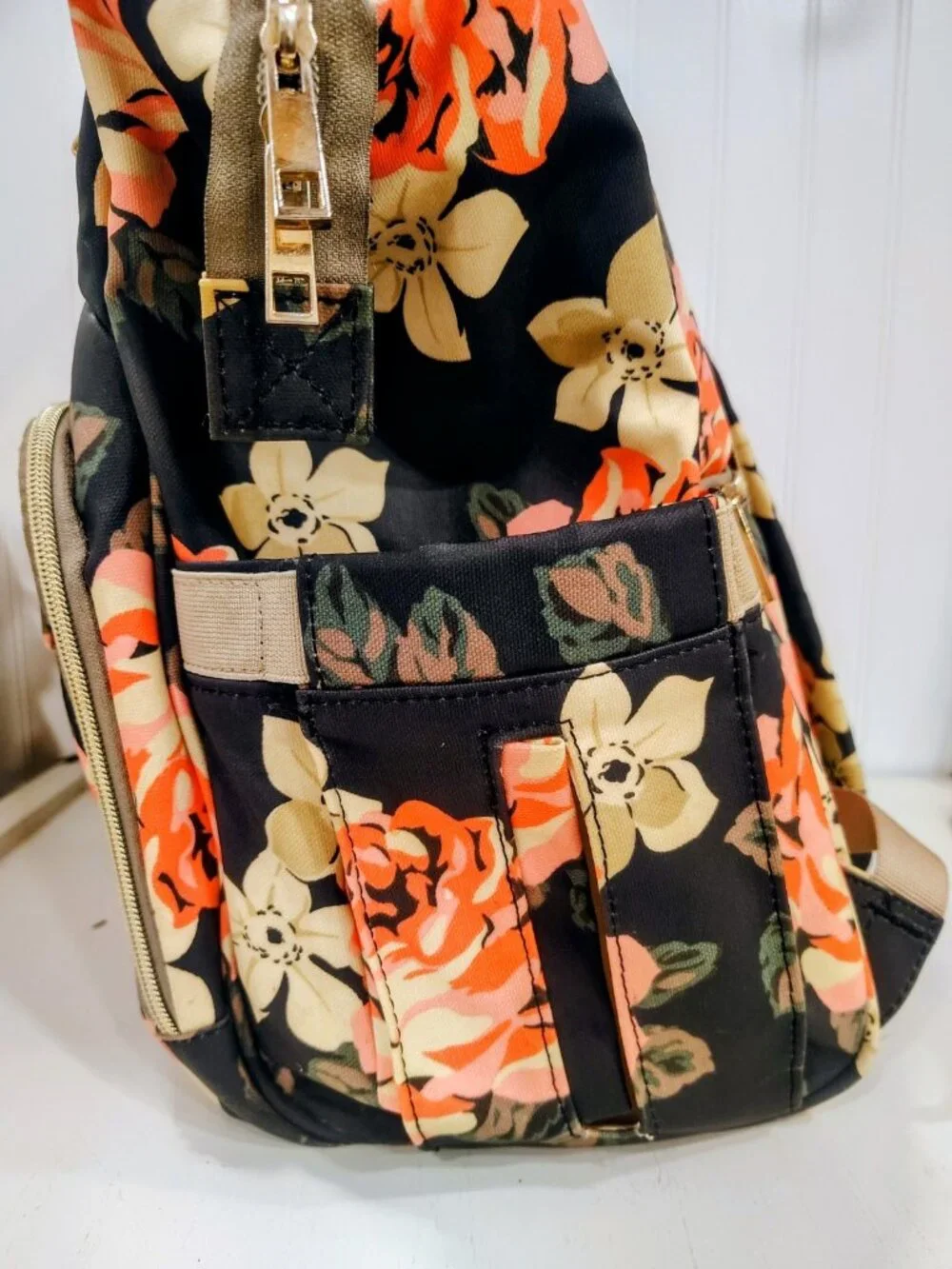 Lokass Floral Diaper Bag Waterproof Backpack Infant Insulated Pouch GUC